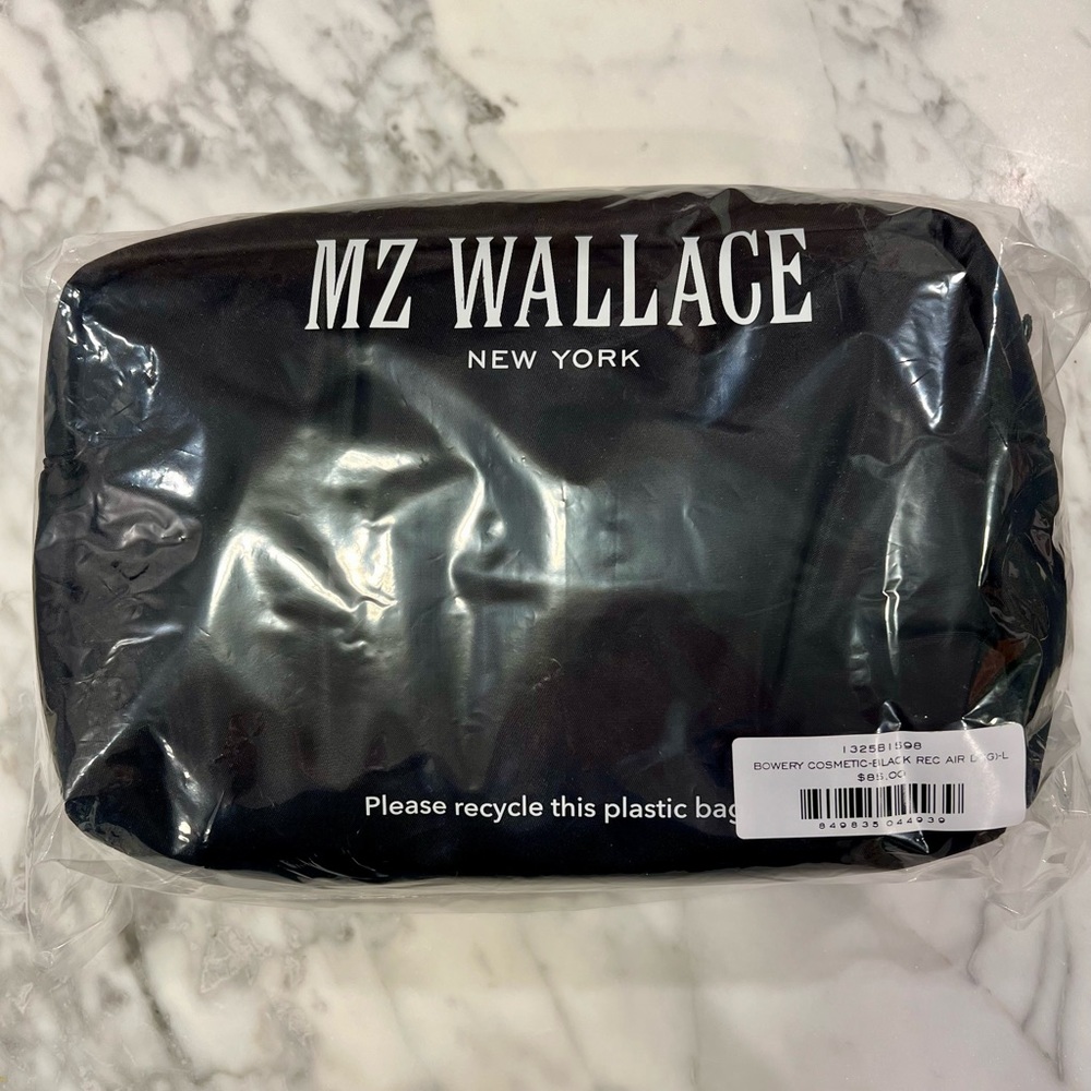 NWT MZ Wallace Black Large Bowery Cosmetic Bag